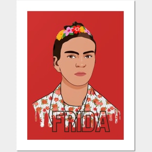 FRIDA FLOWER Mandala Posters and Art